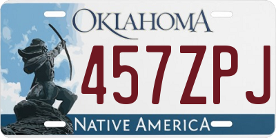 OK license plate 457ZPJ