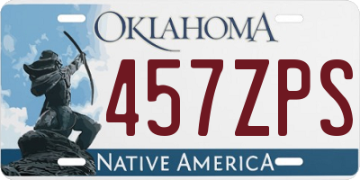 OK license plate 457ZPS