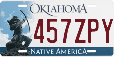OK license plate 457ZPY