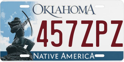 OK license plate 457ZPZ