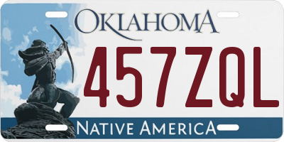 OK license plate 457ZQL