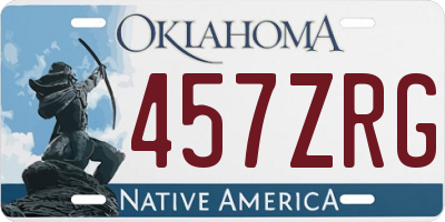 OK license plate 457ZRG
