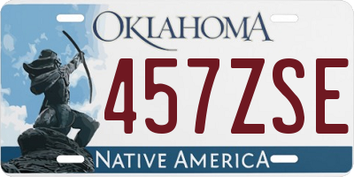 OK license plate 457ZSE