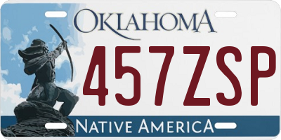 OK license plate 457ZSP