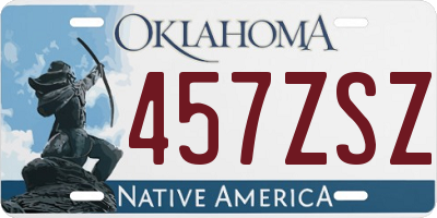 OK license plate 457ZSZ