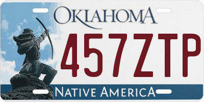 OK license plate 457ZTP
