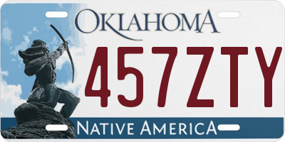 OK license plate 457ZTY