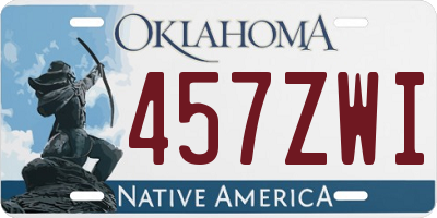 OK license plate 457ZWI