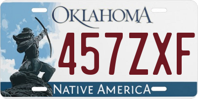 OK license plate 457ZXF