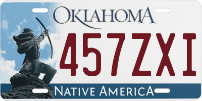 OK license plate 457ZXI