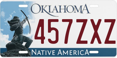 OK license plate 457ZXZ
