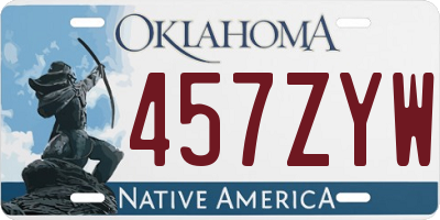 OK license plate 457ZYW