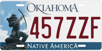OK license plate 457ZZF