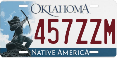 OK license plate 457ZZM