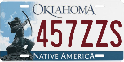 OK license plate 457ZZS