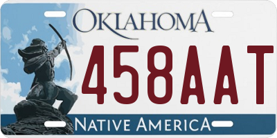 OK license plate 458AAT