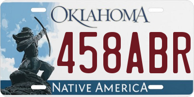 OK license plate 458ABR