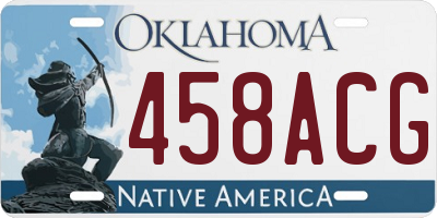 OK license plate 458ACG