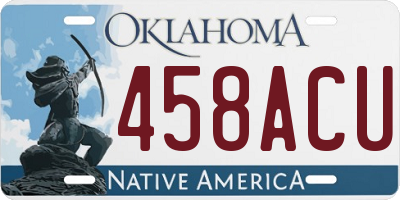 OK license plate 458ACU