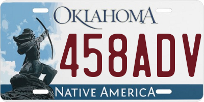 OK license plate 458ADV