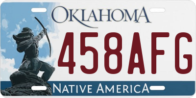 OK license plate 458AFG