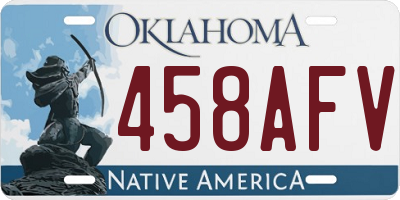 OK license plate 458AFV