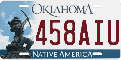 OK license plate 458AIU
