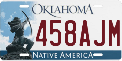 OK license plate 458AJM