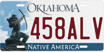 OK license plate 458ALV