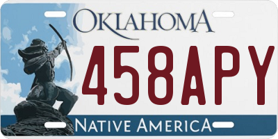 OK license plate 458APY