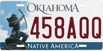 OK license plate 458AQQ