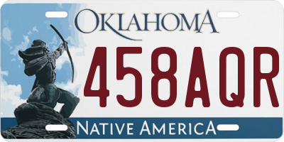 OK license plate 458AQR