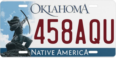 OK license plate 458AQU