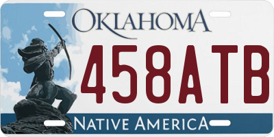 OK license plate 458ATB