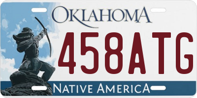 OK license plate 458ATG