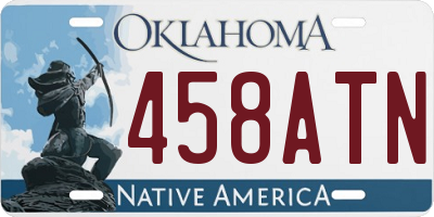 OK license plate 458ATN