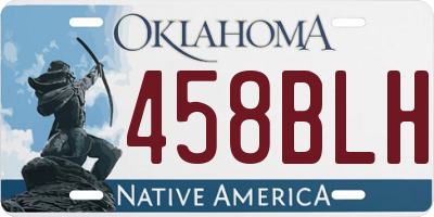 OK license plate 458BLH