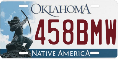 OK license plate 458BMW