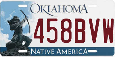 OK license plate 458BVW