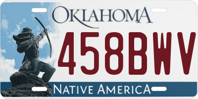OK license plate 458BWV