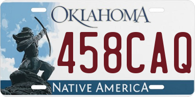OK license plate 458CAQ