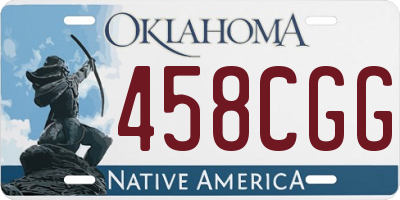 OK license plate 458CGG