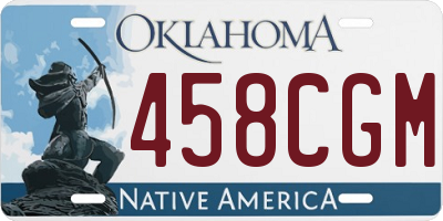 OK license plate 458CGM