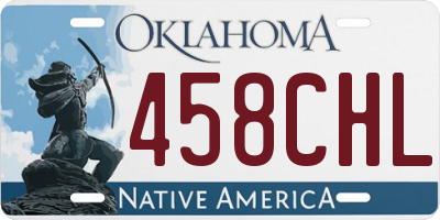 OK license plate 458CHL