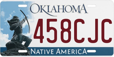 OK license plate 458CJC