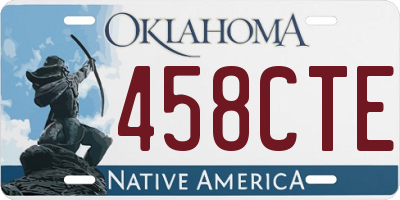OK license plate 458CTE