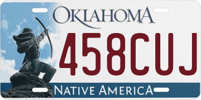 OK license plate 458CUJ