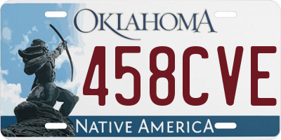 OK license plate 458CVE