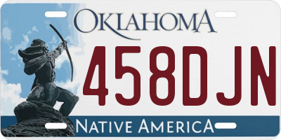 OK license plate 458DJN