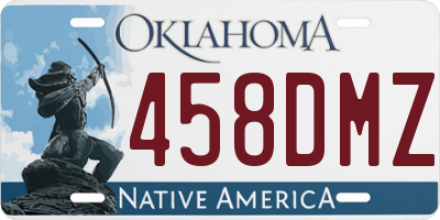 OK license plate 458DMZ